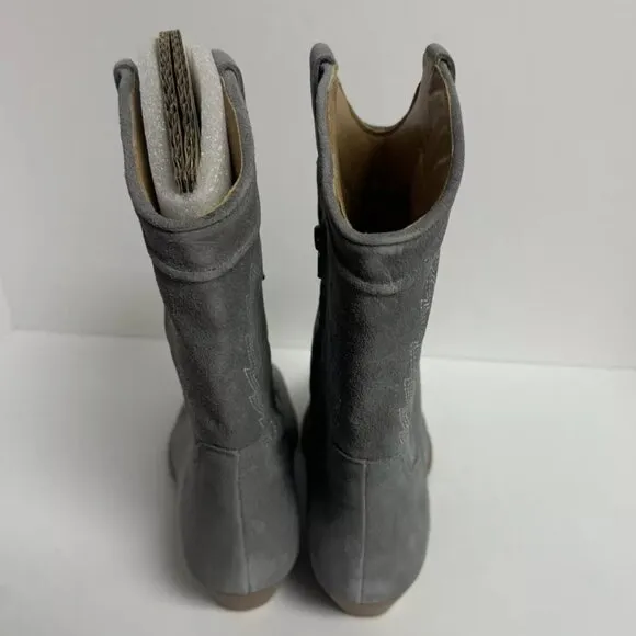 Crown Vintage Women’s Stava, Gray Western Boots, Size 9 M