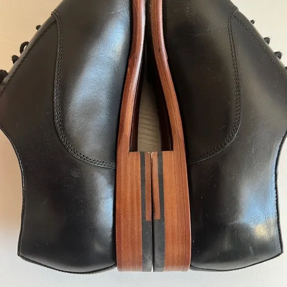 CURATORE Falco Oxford Black Leather Men’s Shoes Size 9