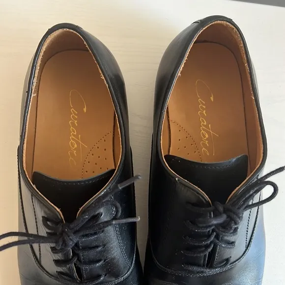 CURATORE Falco Oxford Black Leather Men’s Shoes Size 9