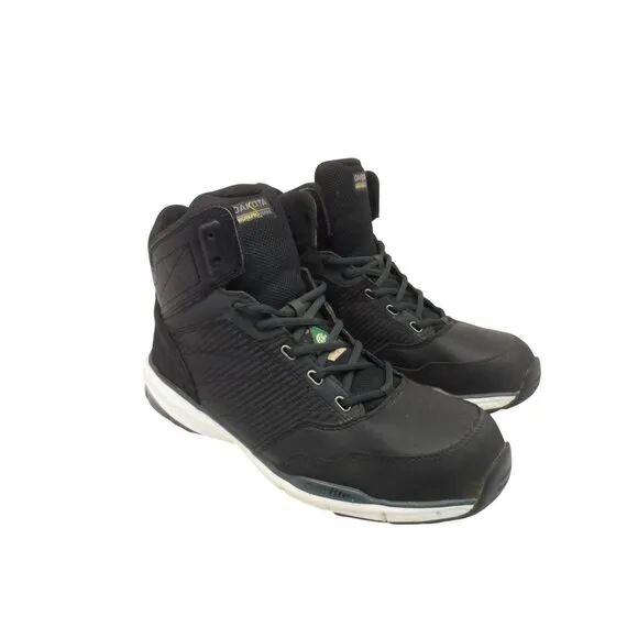 Dakota Men's 3617 Mid-Cut Quad Lite Steel Toe Steel Plate Shoes Black Size 11M