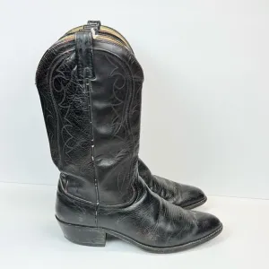 Dan Post Black Leather Cowboy Boots Men’s Size 12 EW
