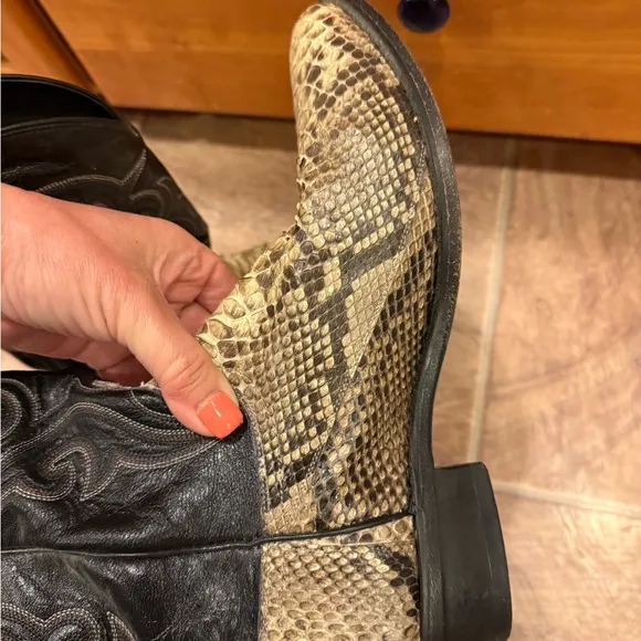 Dan Post Exotic Python Snake Skin Leather Cowboy Boots Men’s Sz 11D