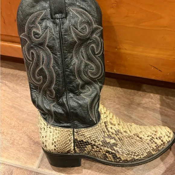 Dan Post Exotic Python Snake Skin Leather Cowboy Boots Men’s Sz 11D