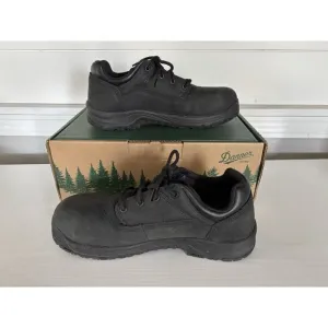 DANNER Caliper 3&quot; Aluminum Hard Toe Work Black Leather Shoes  Size 8.5 EE
