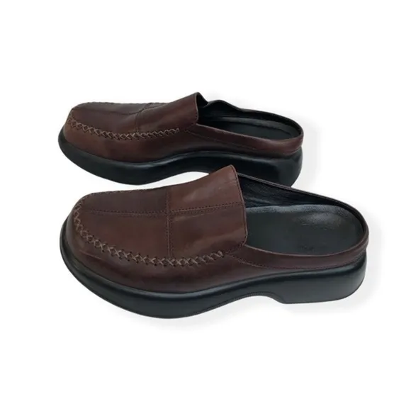 Dansko Brown Leather Slip On Shoes