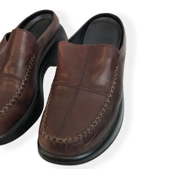 Dansko Brown Leather Slip On Shoes
