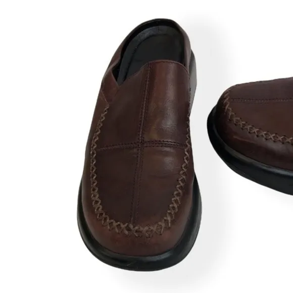 Dansko Brown Leather Slip On Shoes