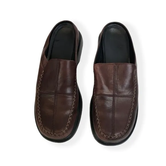 Dansko Brown Leather Slip On Shoes