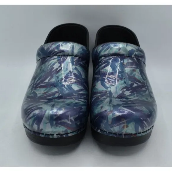 Dansko EU 40 US 9.5-10 Professional Patent Leather Painted Slip On Shoes Clogs