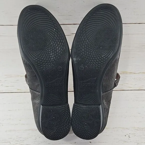 Dansko Kaelyn Mary Jane Womens 40 US 9.5-10 Gray Metallic‎ Leather Strap Shoes