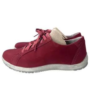 Dansko Leela Waterproof Sneaker Nubuck Leather Red Women's 37/6.5 NWOB
