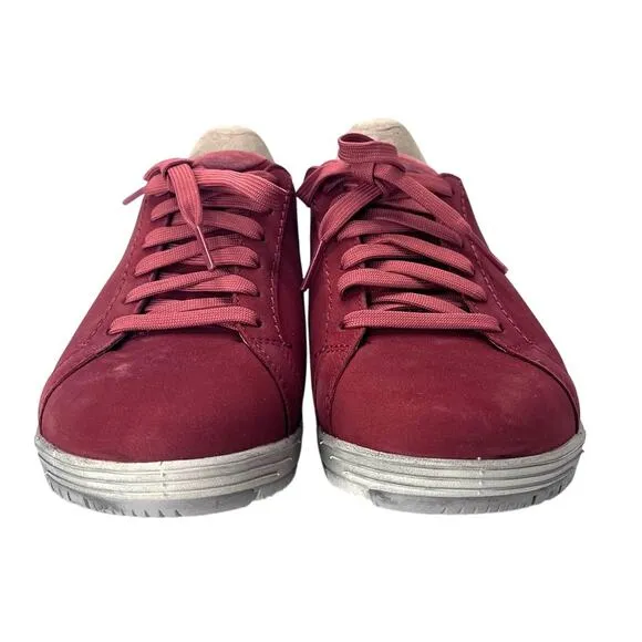 Dansko Leela Waterproof Sneaker Nubuck Leather Red Women's 37/6.5 NWOB
