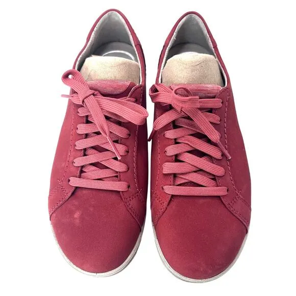 Dansko Leela Waterproof Sneaker Nubuck Leather Red Women's 37/6.5 NWOB