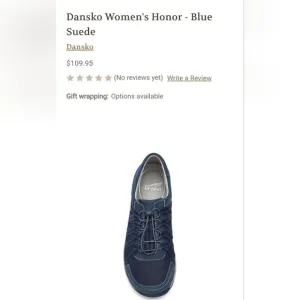 Dansko navy grey Honor Leather And Fabric Upper Slip On Shoes 38w US 7.5-8
