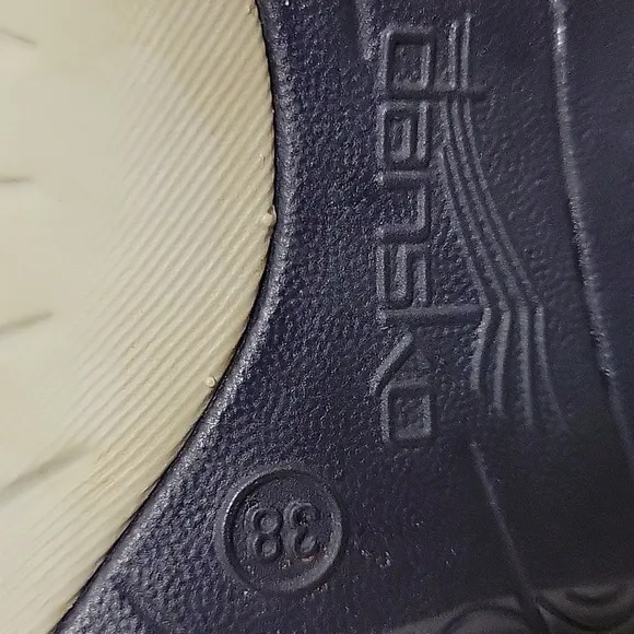 Dansko navy grey Honor Leather And Fabric Upper Slip On Shoes 38w US 7.5-8