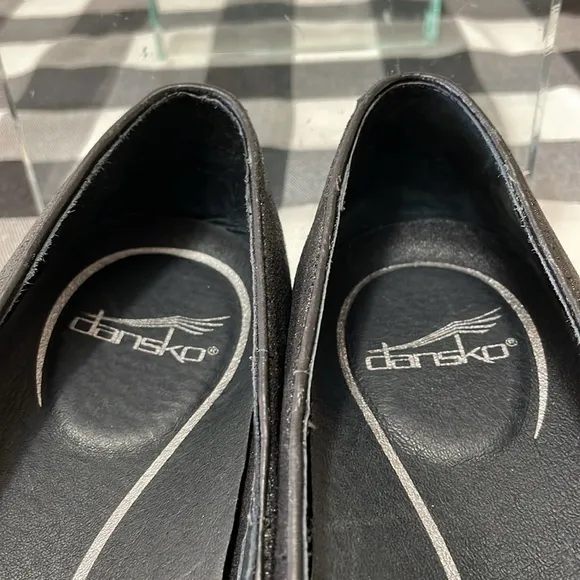 Dansko Olivia Metallic Leopard Leather Slip on Loafer Shoes Size 38/US 7.5-8