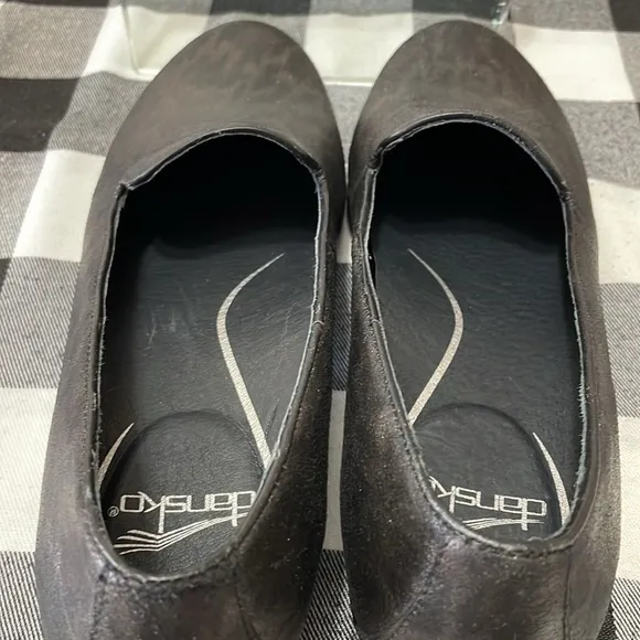 Dansko Olivia Metallic Leopard Leather Slip on Loafer Shoes Size 38/US 7.5-8