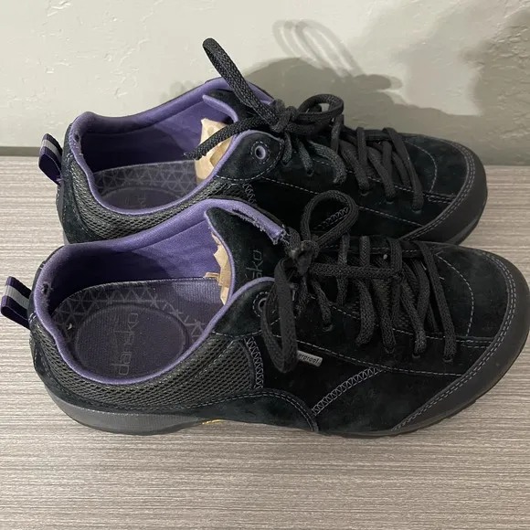 DANSKO Paisley Black Suede Nubuck Waterproof Womens Shoes size 38 WIDE