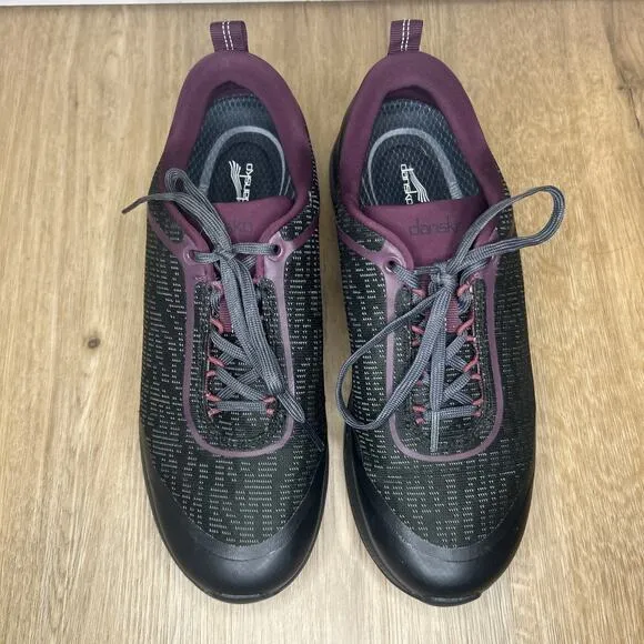Dansko Womens 8.5 EU 39 Makayla Waterproof Mesh Black Hiking Shoes Black Purple