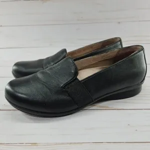 Dansko Womens‎ EU 37 Size 6.5 Size 7 Addy Black Leather Comfort Slip On Shoes