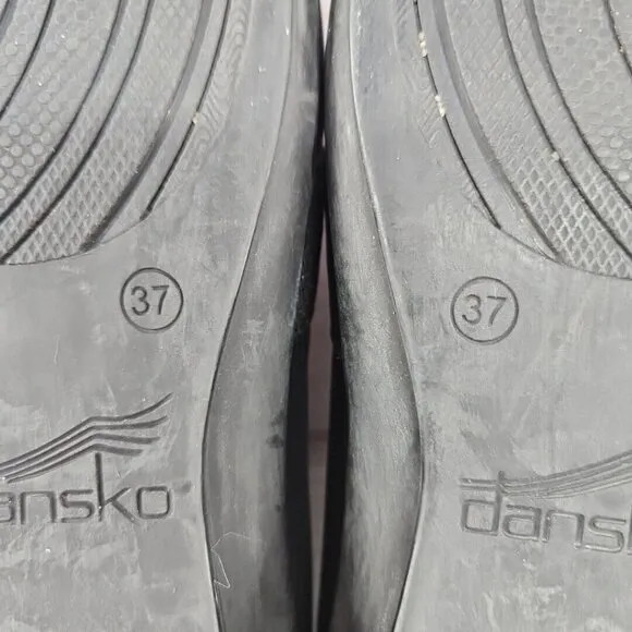 Dansko Womens‎ EU 37 Size 6.5 Size 7 Addy Black Leather Comfort Slip On Shoes