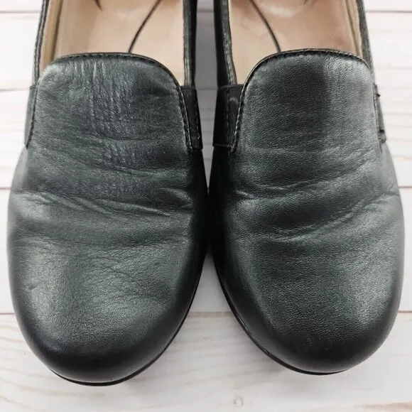 Dansko Womens‎ EU 37 Size 6.5 Size 7 Addy Black Leather Comfort Slip On Shoes