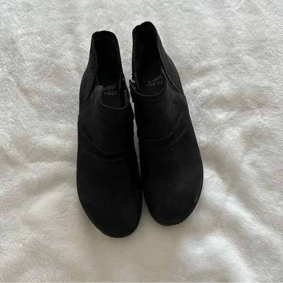 Dansko Caley Black Wedge Boots Women’s Size 37