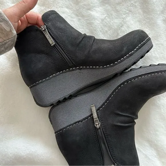 Dansko Caley Black Wedge Boots Women’s Size 37
