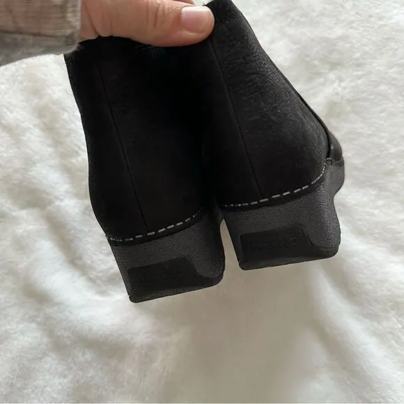 Dansko Caley Black Wedge Boots Women’s Size 37