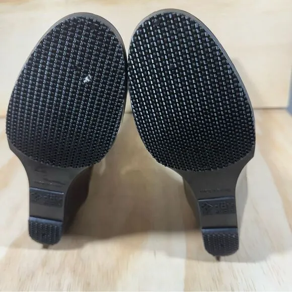 Dav Milan Black Wedge Rain Boots Women’s Size 7