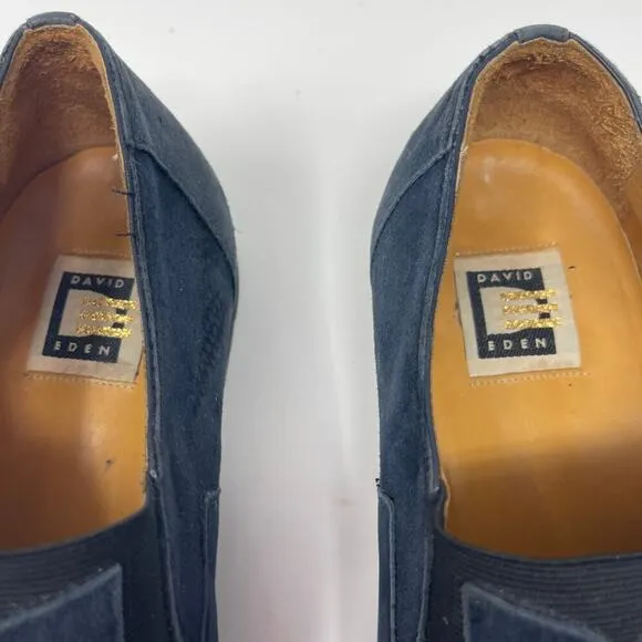 David Eden blue suede square toe Oxford shoes sz 11