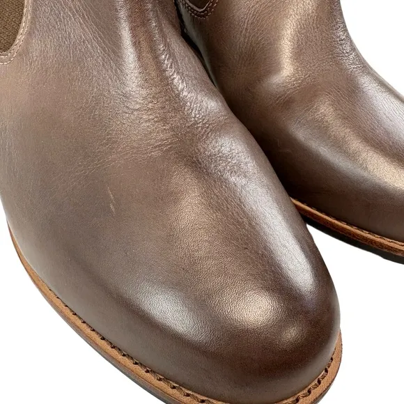David Tate Womens 12WW Luxe Chelsea Boot Brown Leather Zip Ankle Waterproof