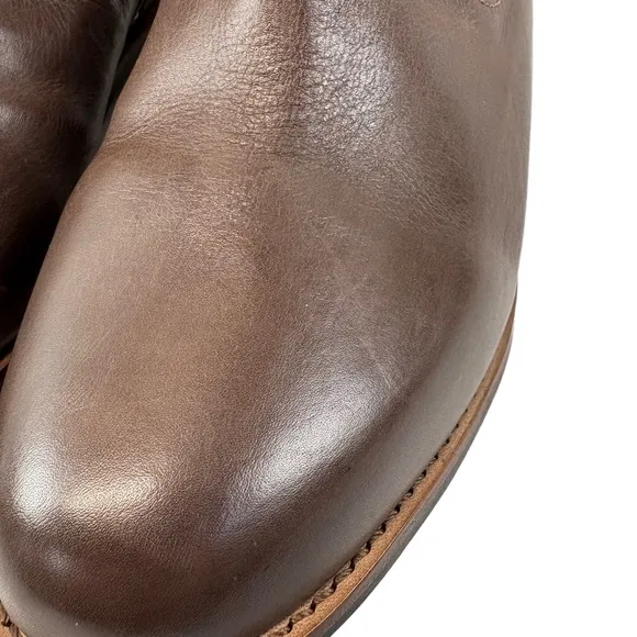 David Tate Womens 12WW Luxe Chelsea Boot Brown Leather Zip Ankle Waterproof