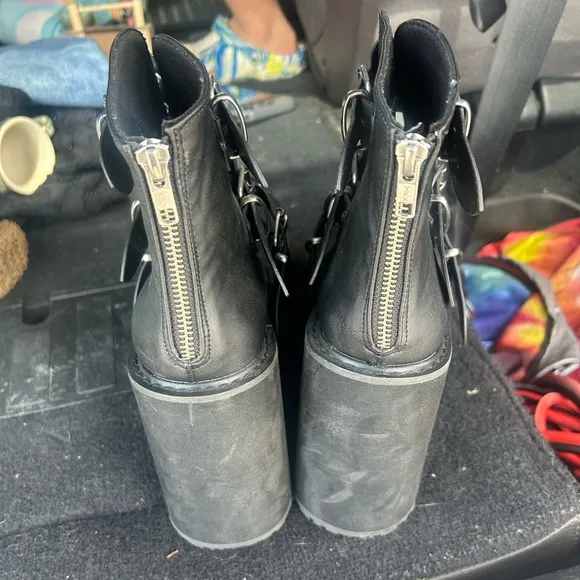 Demonia Swing 105 - platform buckle boots