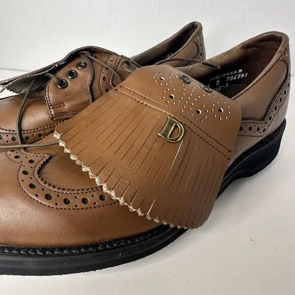Dexter Cordovan Leather Golf Shoes With Kiltie US Mens Size 8D Exc. Quality NEW‎