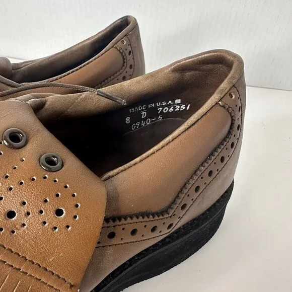 Dexter Cordovan Leather Golf Shoes With Kiltie US Mens Size 8D Exc. Quality NEW‎
