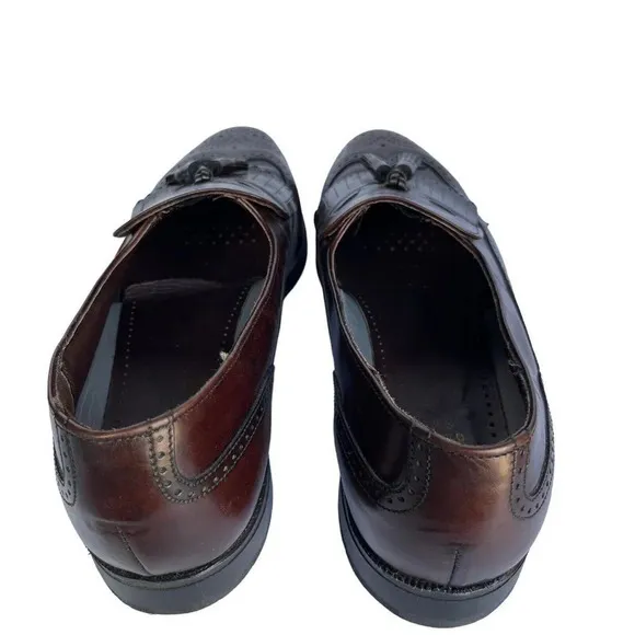 Dexter Men's Wingtip Tassel Loafers Slip On Dress Shoes Size 10.5 M Brown