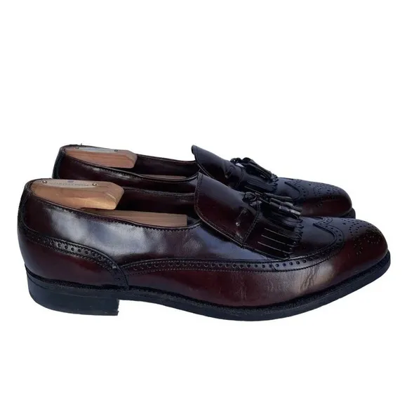 Dexter Men's Wingtip Tassel Loafers Slip On Dress Shoes Size 10.5 M Brown