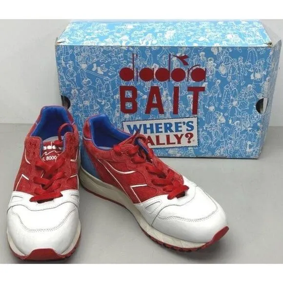 Diadora x Bait x DreamWorks S8000 Where's Wally Mens size 9 New Excellent
