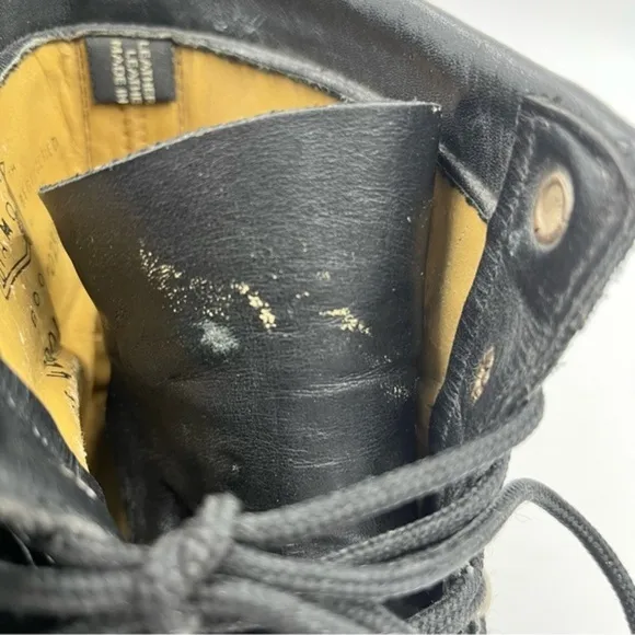 Diamond J Black Leather Roper Kiltie Lace Up Western Boots Men’s Size 9