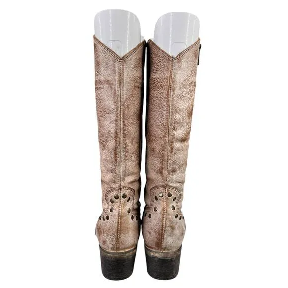 Dingo Women’s Brown Leather Distressed Western Boot Size US 7