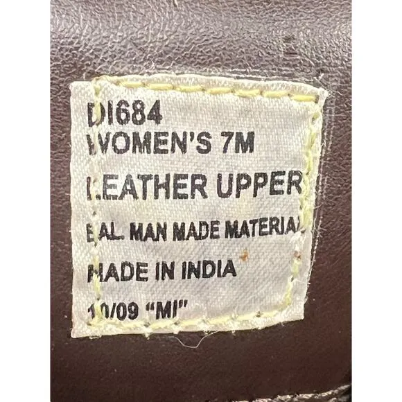 Dingo Women’s Brown Leather Distressed Western Boot Size US 7