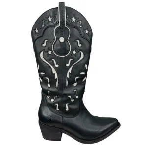 Dingo Women’s City Cowboy Music Black Western Cowgirl Boots Size US 7
