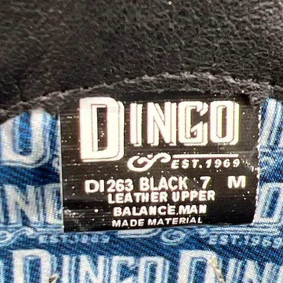 Dingo Women’s City Cowboy Music Black Western Cowgirl Boots Size US 7