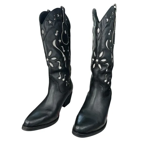 Dingo Women’s City Cowboy Music Black Western Cowgirl Boots Size US 7