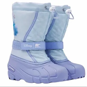 Disney x Sorel Little Girls Flurry Frozen 2 Winter Snow Boots- youth 5/woman 6