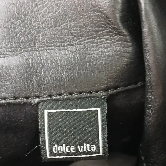 Dolce Vita SZ 8.5 Nikka Black Leather Over-The- Knee Boots Runs 1/2 size small