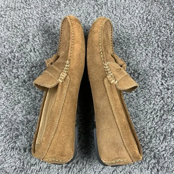 Donald J Pliner Men's Brown Suede Tasseled Loafer Slip On Driving Shoes Sz 9 M