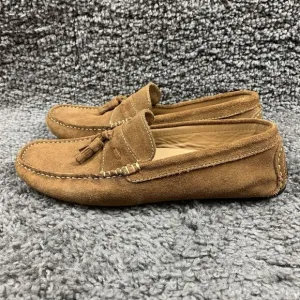 Donald J Pliner Men's Brown Suede Tasseled Loafer Slip On Driving Shoes Sz 9 M