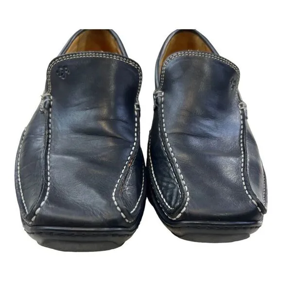 Donald J. Pliner Men's Slip On Leather Stitch Loafer Casual Shoes Black Size 8.5